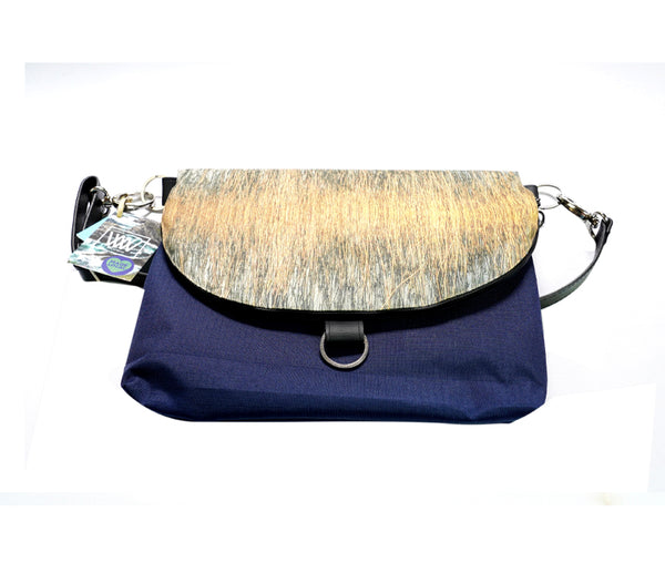 Eco-Suede Backpack – Blue Rushes