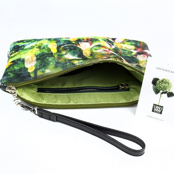 Wild by Water's Botanicals Fuchsia LUXE Velvet Pouch