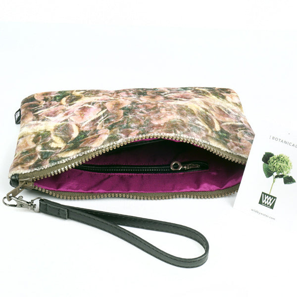 Wild by Water Botanicals Pink Hydrangea Petals Velvet Pouch