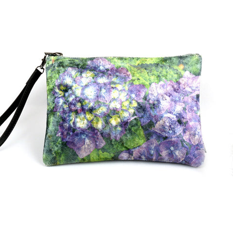 Wild by Water Luxe Velvet Pouch - Purple Hydrangea