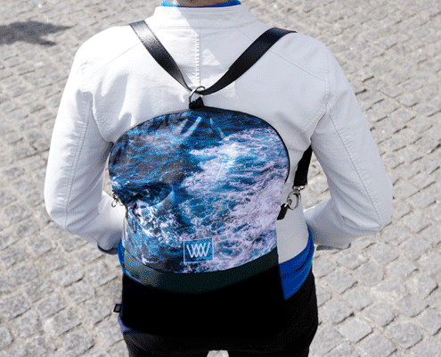 Wild by Water Backpack / Cross-body– Seabird Swirl